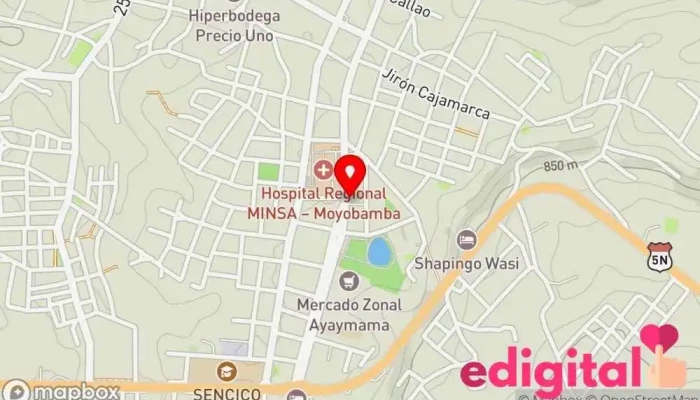mapa de Botica Julieth Farmacia en Moyobamba