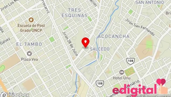 mapa de Botica Killa Farma Farmacia en Huancayo