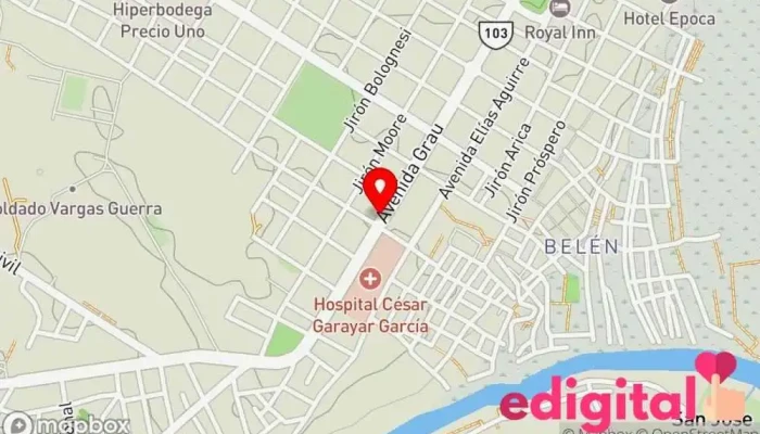 mapa de Botica KillaFarma Farmacia en Iquitos