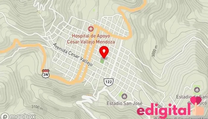 mapa de Botica Kris Farma Farmacia en Santiago de Chuco