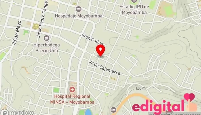 mapa de Botica krysthell Farmacia en Moyobamba