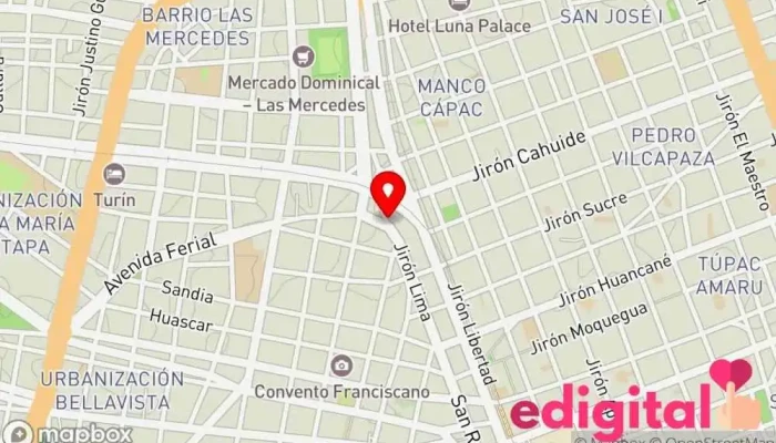 mapa de Botica Li Farma Farmacia en Juliaca