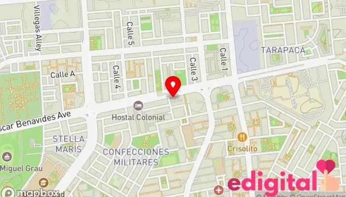 mapa de Botica Lourdes Farmacia, Tienda de comestibles, periódicos y medicamentos en Callao