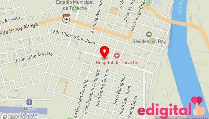 mapa de Botica luz Farma Farmacia en Tocache