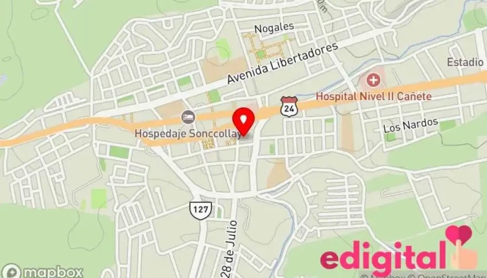 mapa de BOTICA M Y L Tienda de comestibles, periódicos y medicamentos, Tienda de descuento en San Vicente de Cañete
