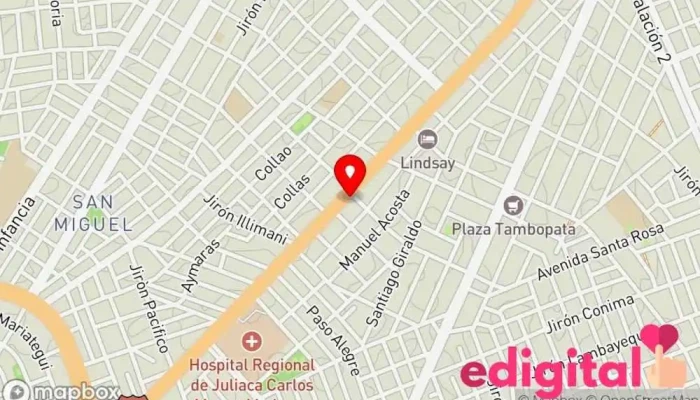 mapa de Botica Maria Auxiliadora Farmacia en Juliaca