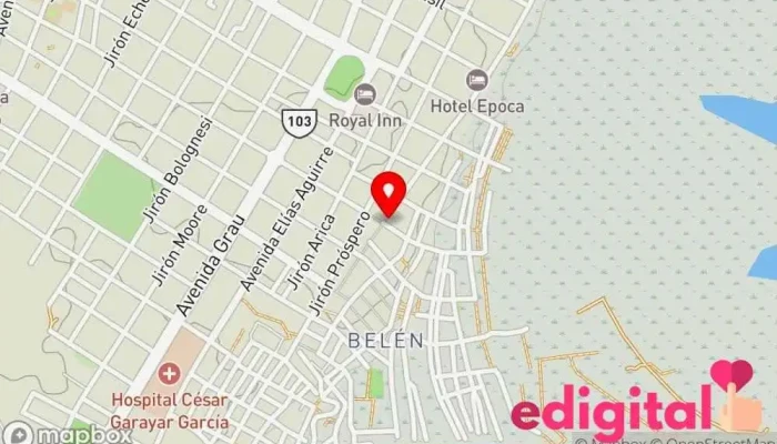 mapa de BOTICA MARIDIOSE Farmacia en Iquitos