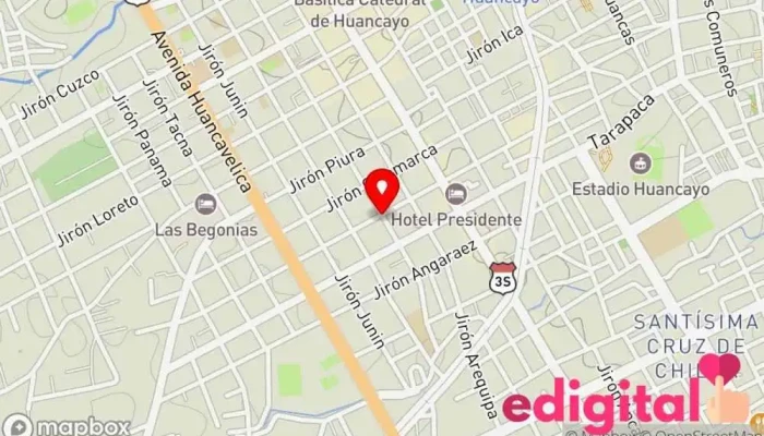 mapa de Botica Maryfarma Farmacia en Huancayo