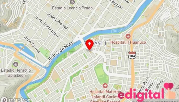 mapa de Botica Medicfarma Farmacia en Huánuco