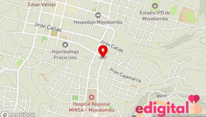 mapa de BOTICA MEDIKFARMA Farmacia en Moyobamba