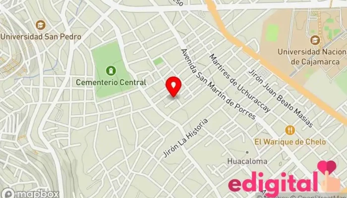 mapa de Botica Medpharmacy Farmacia en Cajamarca