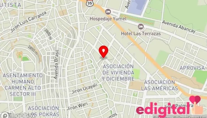mapa de BOTICA MG FARMA Farmacia en Ayacucho
