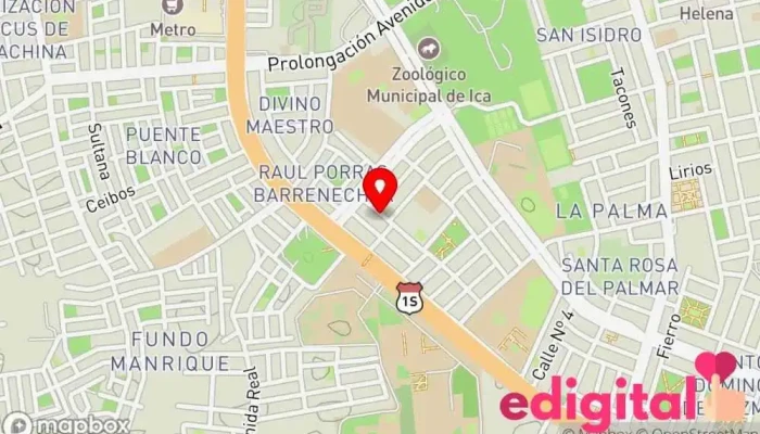 mapa de Botica Milagros Del Rosario Farmacia en Ica