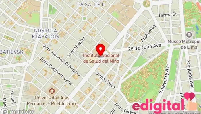 mapa de Botica Miluz Farmacia en Breña