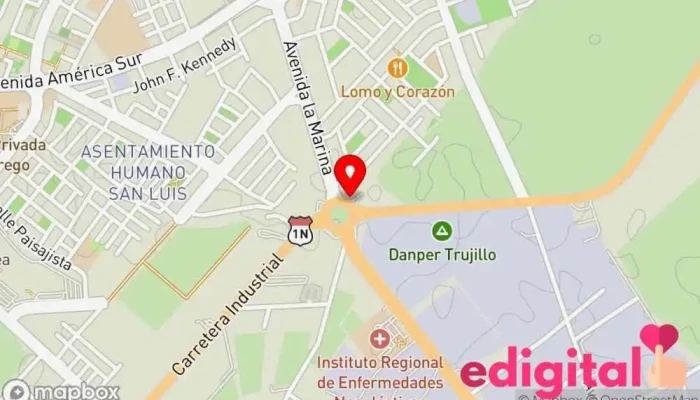 mapa de Botica Ov. La Marina Farmacia en Trujillo