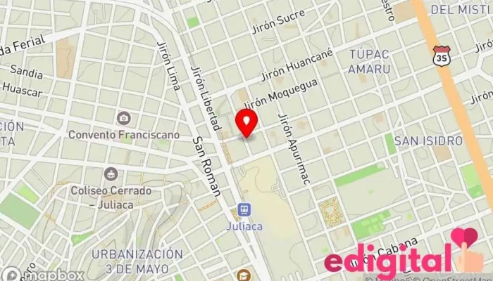 mapa de Botica Paris Farmacia en Juliaca