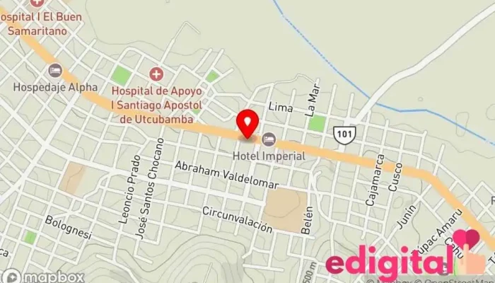 mapa de Botica Patyfarma Farmacia en Bagua Grande
