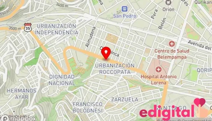 mapa de Botica Perpetuo Socorro Farmacia en Cusco