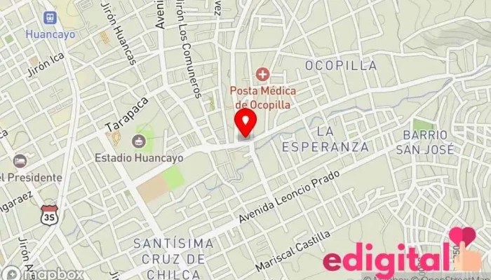 mapa de Botica Perú Farma Farmacia en Huancayo