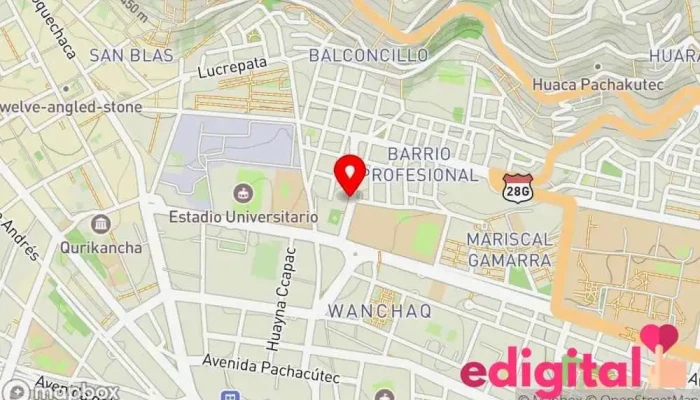 mapa de Botica Qoylluriit'y Farmacia en Cusco