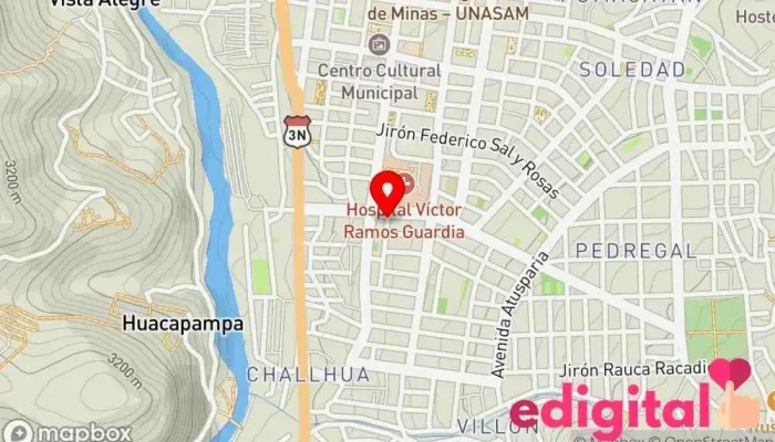 mapa de Botica RALIFARMA Farmacia en Huaraz
