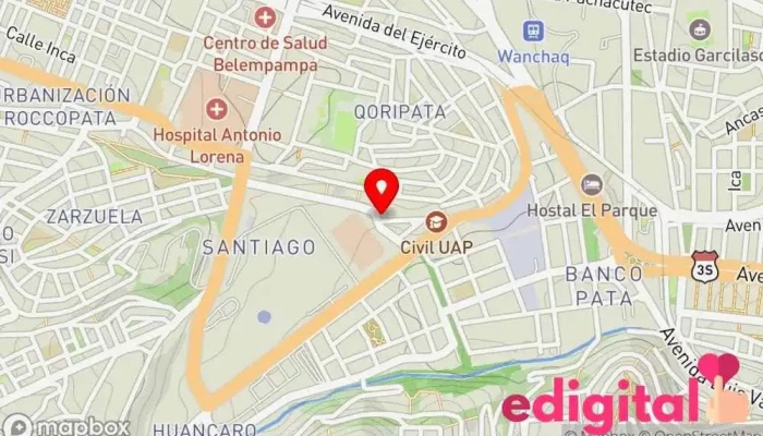 mapa de botica Regional del sur Farmacia en Cusco