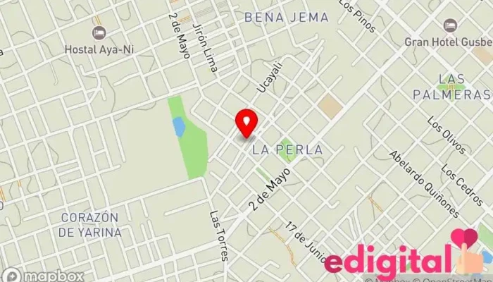 mapa de Botica Rosa Victoria Tienda de comestibles, periódicos y medicamentos en Pucallpa