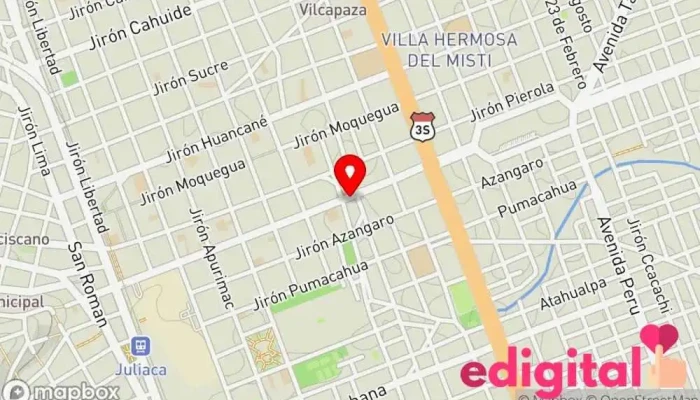 mapa de Botica Rosaluz Farmacia en Juliaca