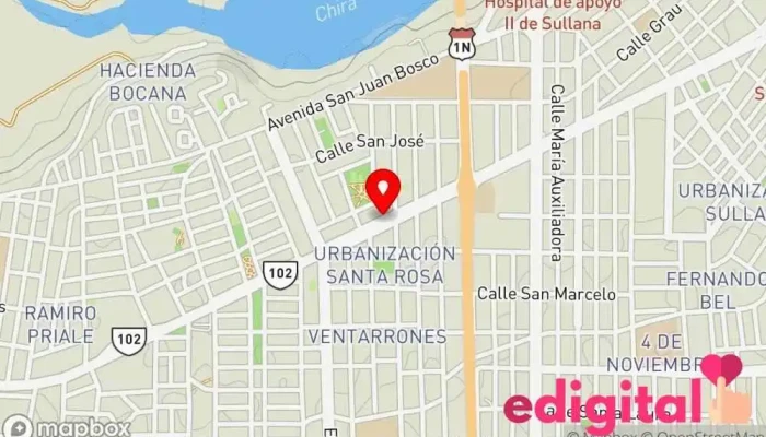 mapa de Botica Sagrado Corazón De Jesús Farmacia en Sullana
