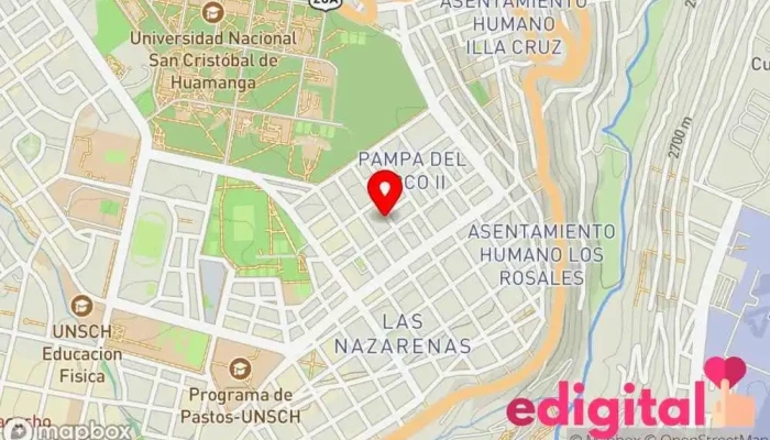 mapa de Botica Saludfarma JD Farmacia en Ayacucho