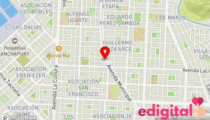 mapa de Botica Salufarma Farmacia en Tacna