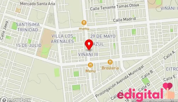 mapa de Botica San Juan de Dios Farmacia en Tacna