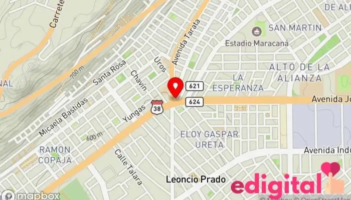 mapa de Botica Santa Fe Farmacia en Tacna