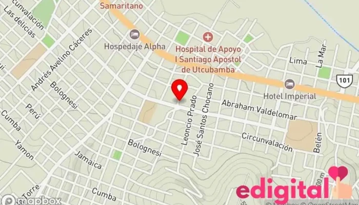 mapa de Botica Santa María Farmacia en Bagua Grande