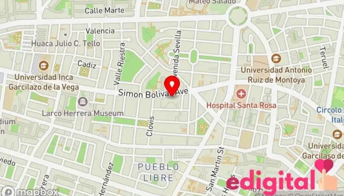 mapa de Botica santa victoria Farmacia en Pueblo Libre