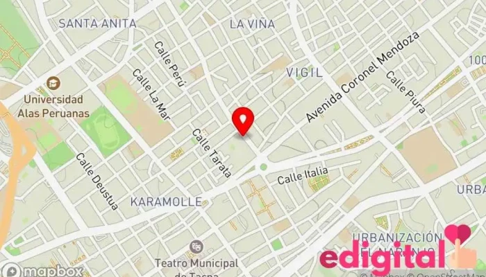 mapa de Botica Señor De Los Milagros Farmacia en Tacna