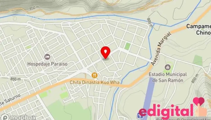 mapa de BOTICA SHERFARMA Farmacia en San Ramón