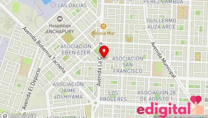 mapa de BOTICA SOLIDARIDAD II Farmacia en Tacna