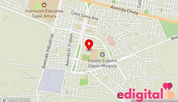 mapa de Botica Stsima. Virgen de Guadalupe Farmacia en Tumán