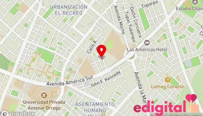 mapa de Botica TopFarma Farmacia en Trujillo