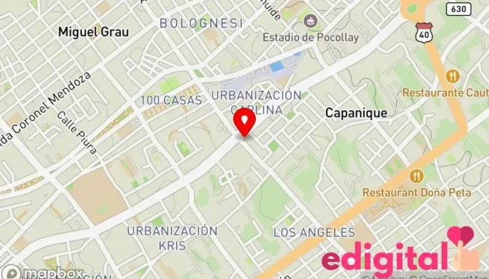 mapa de Botica Universal Farmacia en Tacna