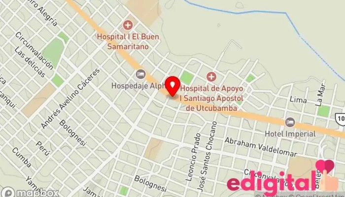 mapa de Botica Utcufarma Farmacia en Bagua Grande