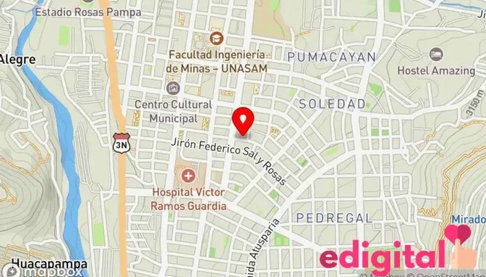 mapa de Botica Valepharma Farmacia en Huaraz