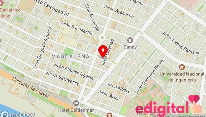 mapa de Botica V&D Farmacia en Magdalena del Mar