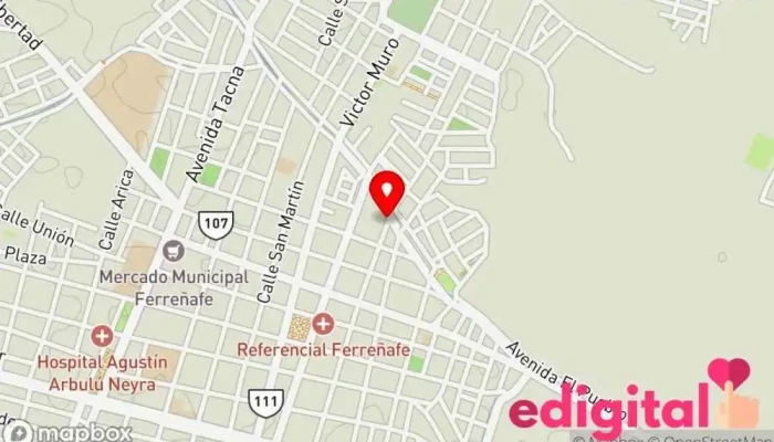 mapa de BOTICA VEBAR-SUCRE Tienda de comestibles, periódicos y medicamentos en Ferreñafe