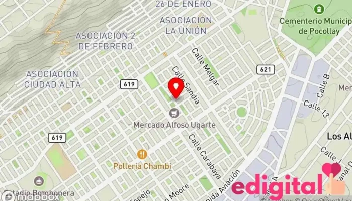 mapa de Botica Vida Farma II Farmacia en Tacna