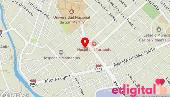 mapa de Botica Virgen de Fatima Farmacia en Tarapoto
