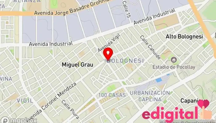 mapa de Botica Vírgen de Guadalupe Farmacia en Tacna