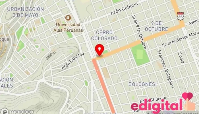 mapa de BOTICA VITALFARMA FLR Virgen de las Mercedes Farmacia en Juliaca