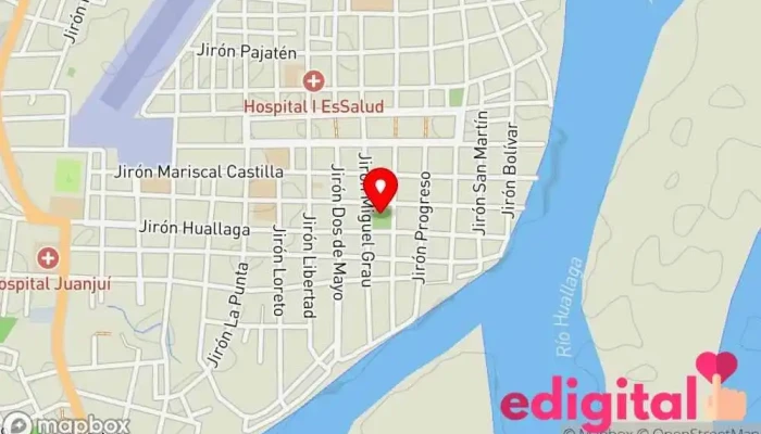 mapa de Botica y Consultorio Medico Marina Auxiliadora Clínica ambulatoria, Hospital, Farmacia en Juanjuí